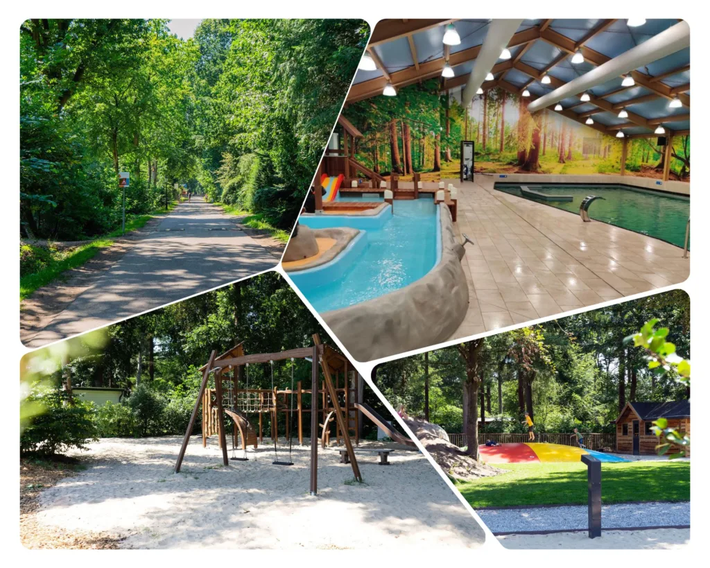 Tiny House op Europarcs collage fotos Tiny House huren op EuroParcs De Utrechtse Heuvelrug